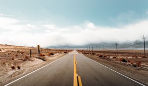 Preview wallpaper road, desert, landscape, california, usa