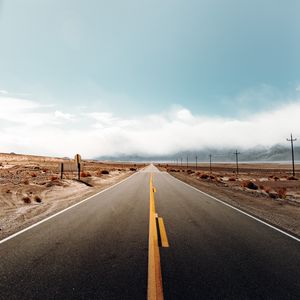 Preview wallpaper road, desert, landscape, california, usa