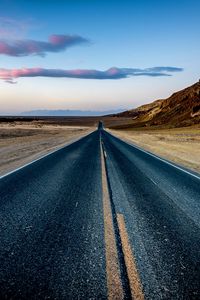 Preview wallpaper road, desert, marking