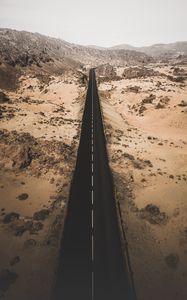 Preview wallpaper road, desert, marking, turn