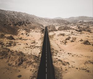 Preview wallpaper road, desert, marking, turn