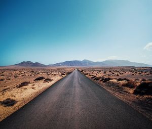 Preview wallpaper road, desert, mountains, asphalt, highway