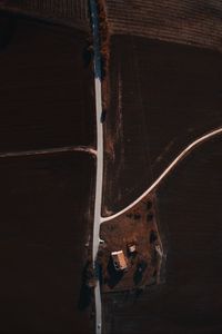 Preview wallpaper road, field, aerial view, vast