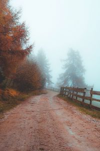 Preview wallpaper road, fog, distance, fence