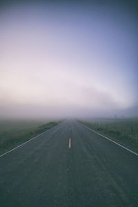 Preview wallpaper road, fog, marking, field