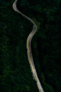 Preview wallpaper road, forest, marking, aerial view