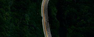 Preview wallpaper road, forest, marking, aerial view