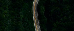 Preview wallpaper road, forest, marking, aerial view