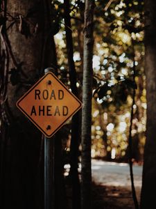 Preview wallpaper road, forward, words, sign