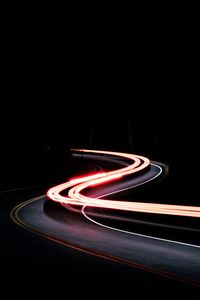 Preview wallpaper road, freezelight, darkness, turn