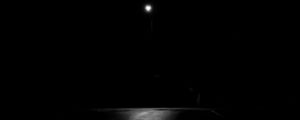 Preview wallpaper road, glow, lantern, bw