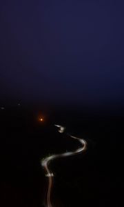 Preview wallpaper road, glow, night, dark