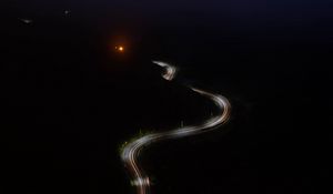 Preview wallpaper road, glow, night, dark
