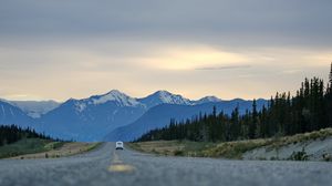 Preview wallpaper road, highway, mountains