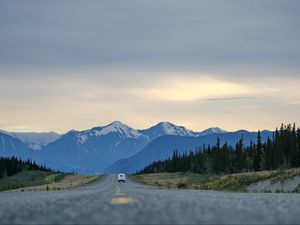 Preview wallpaper road, highway, mountains