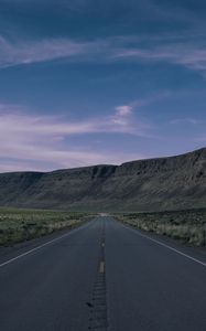 Preview wallpaper road, highway, mountains, desert, landscape