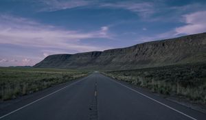 Preview wallpaper road, highway, mountains, desert, landscape