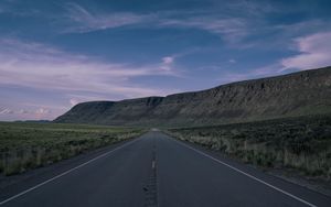 Preview wallpaper road, highway, mountains, desert, landscape