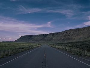 Preview wallpaper road, highway, mountains, desert, landscape