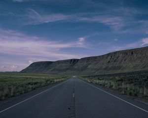 Preview wallpaper road, highway, mountains, desert, landscape