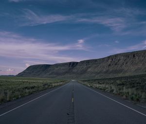 Preview wallpaper road, highway, mountains, desert, landscape