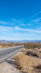 Preview wallpaper road, hills, bushes, nature