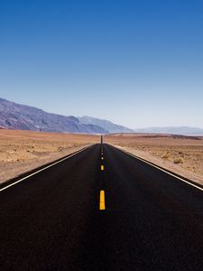 Preview wallpaper road, hills, valley, nature