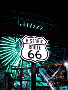 Preview wallpaper road, inscription, attraction, neon, glow