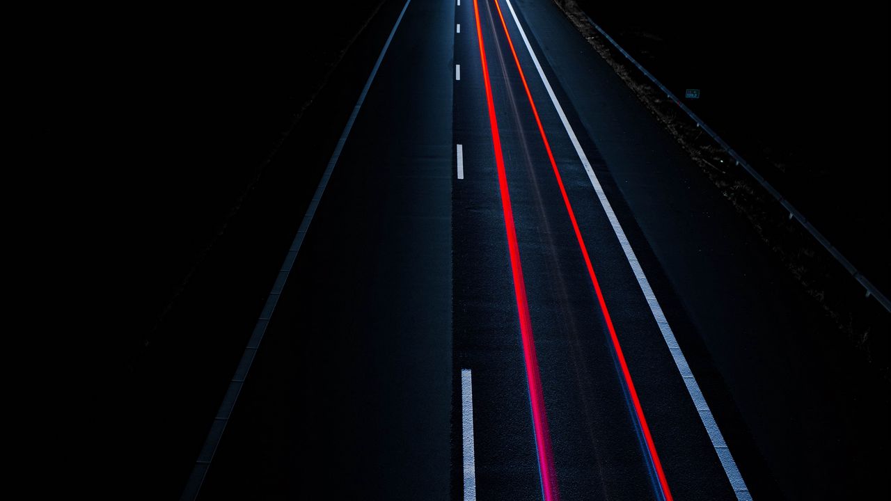 Wallpaper road, light, lines, marking