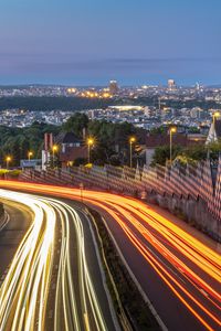 Preview wallpaper road, lights, city, long exposure