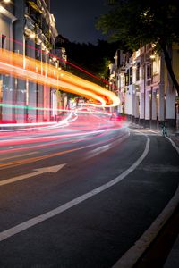 Preview wallpaper road, long exposure, glow, street