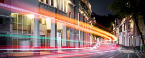 Preview wallpaper road, long exposure, glow, street