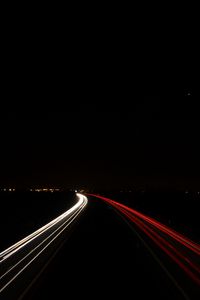 Preview wallpaper road, long exposure, glow, line, night