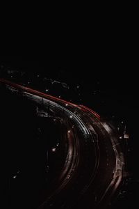 Preview wallpaper road, long exposure, neon, dark, night