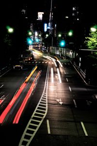 Preview wallpaper road, long exposure, night, city