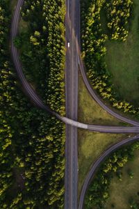 Preview wallpaper road, marking, aerial view, trees, forest