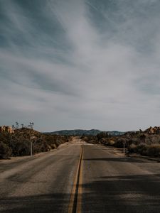 Preview wallpaper road, marking, asphalt, sky, horizon