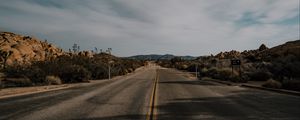 Preview wallpaper road, marking, asphalt, sky, horizon