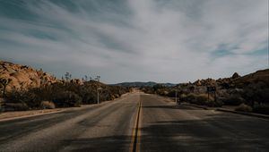 Preview wallpaper road, marking, asphalt, sky, horizon