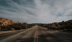 Preview wallpaper road, marking, asphalt, sky, horizon