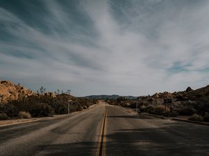 Preview wallpaper road, marking, asphalt, sky, horizon