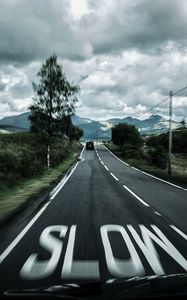 Preview wallpaper road, marking, asphalt, speed, blur