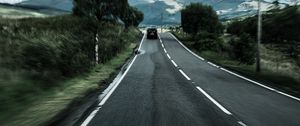 Preview wallpaper road, marking, asphalt, speed, blur