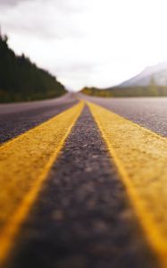 Preview wallpaper road, marking, asphalt, distance