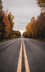 Preview wallpaper road, marking, autumn
