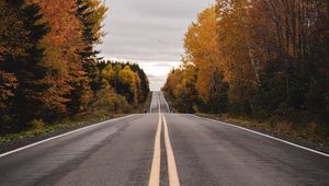 Preview wallpaper road, marking, autumn