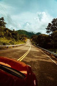 Preview wallpaper road, marking, car, mountains