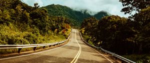 Preview wallpaper road, marking, car, mountains
