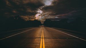 Preview wallpaper road, marking, cloudy, clouds, minneapolis, united states