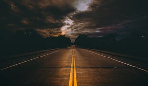 Preview wallpaper road, marking, cloudy, clouds, minneapolis, united states